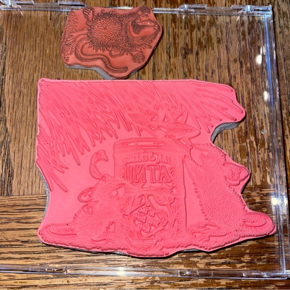 House Mouse Catnip Cling Stamp Pre Owned Rare Stamp Card Making - Picture 2 of 2